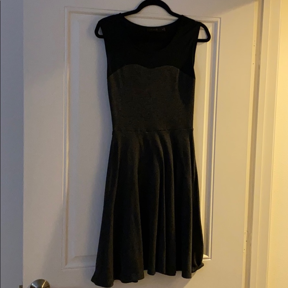 Black and gray dress